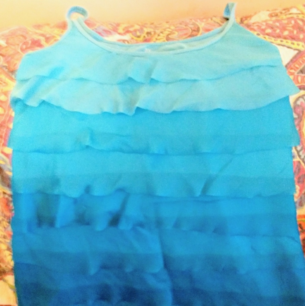 Blue dressy tank